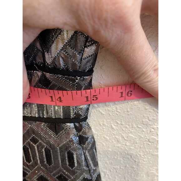 Tory Burch Ryanne Metallic Silver Dress NEW Size 6 - Picture 8 of 10